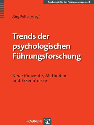 cover image of Trends der psychologischen Führungsforschung